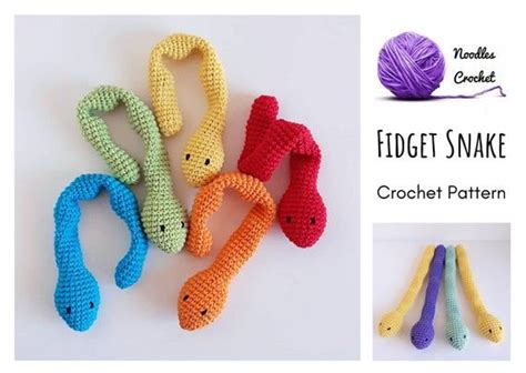 Fidget Snake Crochet PDF Pattern, Sensory Aid, Therapy Toy, Fidget Toy ...