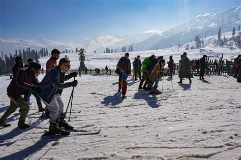 Photos: Tourists at Gulmarg ski resort