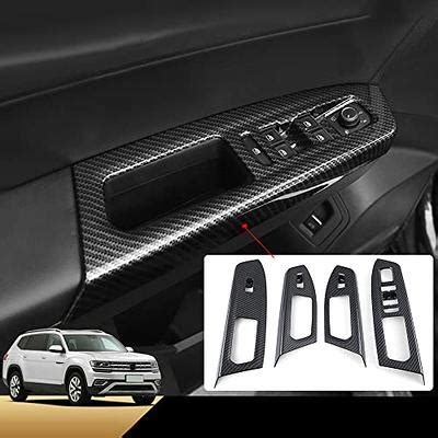 CHICHENKJ 4 PCS Window Control Panel Button Cover for Volkswagen Atlas 2018 2019 2020 2021 2022 ...