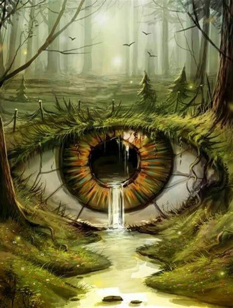 Surrealism Painting, Art Painting, Paintings, Fantasy Landscape, Fantasy Art, Eyeball Art, Eyes ...