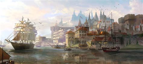 The Art of Tyler Edlin - Animation | Concept art world, Fantasy city, Concept art