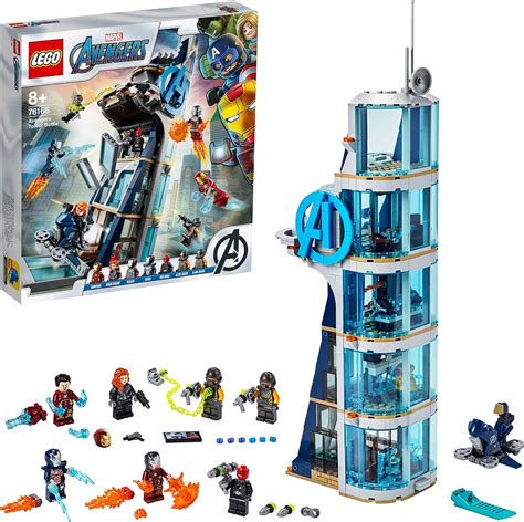 Amazon.com: LEGO 76166 Marvel Avengers Tower Battle Set with Iron Man ...