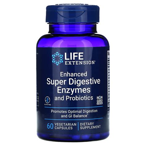 Life Extension, Enhanced Super Digestive Enzymes and Probiotics, 60 ...