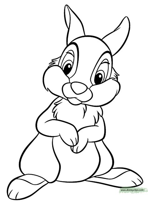 thumper_coloring3.gif 1,020×1,409 pixels | Disney character drawings, Disney coloring pages ...