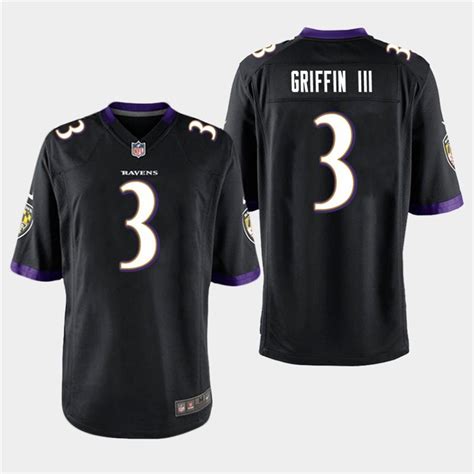 Ravens Robert Griffin Iii Black Stitched Game Jersey