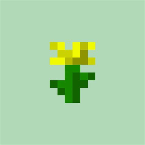 minecraft dandelion | Dandelion painting, Pixel art, Minecraft crafts