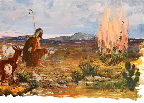 Moses Burning Bush Painting