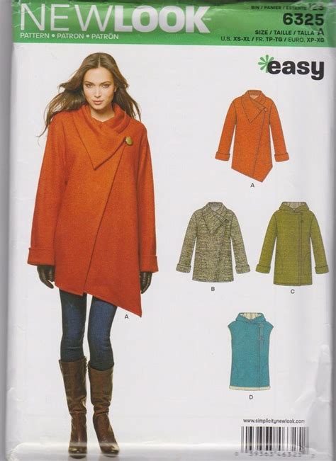 From UK Sewing Pattern Coat, Jacket, Gilet Sizes 6 - 24 #6325 39363463252 | eBay | Jacket ...