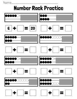 Number Rack and Combinations to 10 Practice by M ann M Designs | TPT