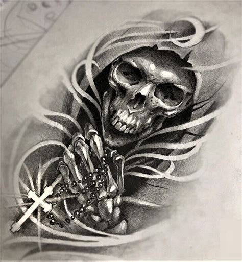 Skull grim reaper tattoo designs - selfdon