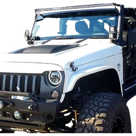 Jeep Wrangler 250Watt Led Light Bar 50Inch With Top A-Pillar Brackets Black COMBO - Revolution 4x4