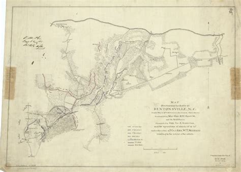 Map Illustrating the Battle of Bentonville, N.C. | Map or Atlas | Wisconsin Historical Society