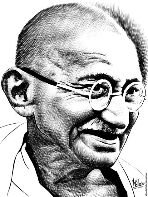 Ink drawing of Mahatma Gandhi | Portraits I admire | Pinterest | Mahatma gandhi, Sketches and ...