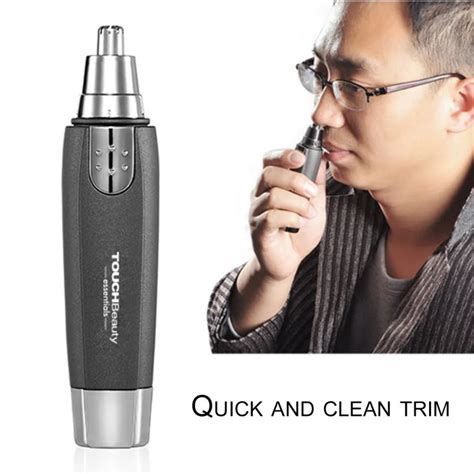 Inner Rotating Elecrtric Nose Hair Trimmer Neat Clean Battery Operated ...