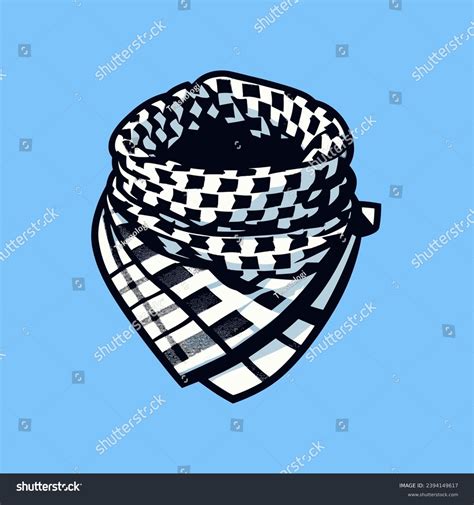 Palestine Keffiyeh Scarf Illustration Icon Logo Stock Vector (Royalty Free) 2394149617 ...