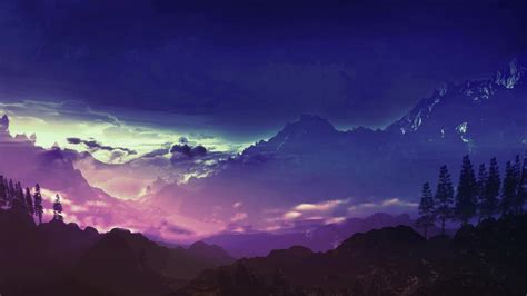 Wallpaper : blue, purple, mountains, sky 2048x1152 - Francazo - 1952131 - HD Wallpapers - WallHere