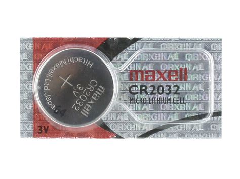 Maxell CR2032 220mAh 3V Lithium Primary (LiMNO2) Coin Cell Battery - Hologram Packaging - 1 ...