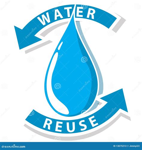 Recicle el agua ilustración del vector. Ilustración de gota - 13075213