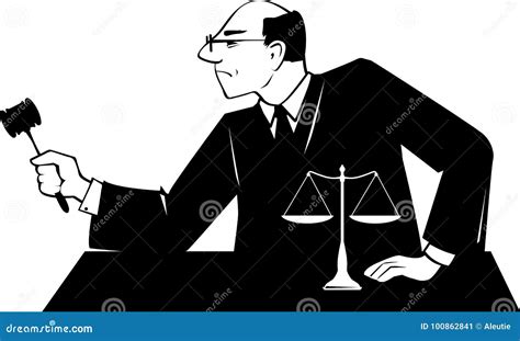 Judge clip-art stock vector. Illustration of constitution - 100862841