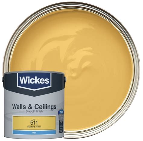 Wickes Vinyl Matt Emulsion Paint - Mustard Yellow No.511 - 2.5L | Wickes.co.uk