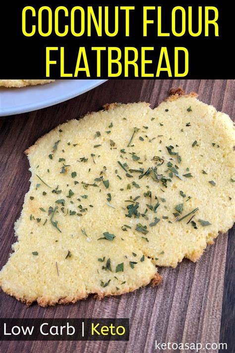 Keto Coconut Flour Flatbread Low Carb Recipe (3 Net Carbs Only) - KetoASAP