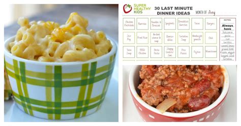 30+ Quick and Easy Last Minute Dinner Ideas - Super Healthy Kids