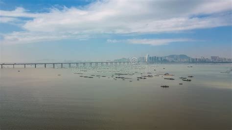 The Shenzhen Bay Bridge that Connects Shenzhen with Hong Kong, Feb 18 ...