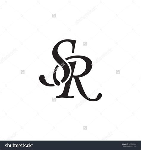 Sr Initial Monogram Logo Stock Vector 343796522 - Shutterstock | Name ...