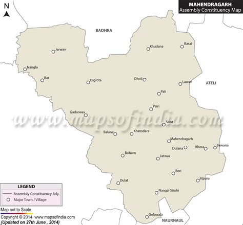 Mahendragarh Assembly (Vidhan Sabha) Constituency Map and Election Results