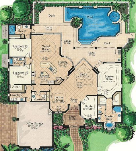 Plan 24104BG: Lanai Access For All | Dream house plans, Florida house plans, Architectural ...