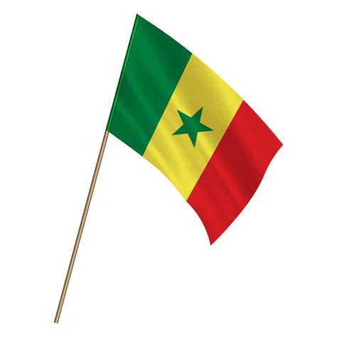 Isolated national flag of Senegal 23636365 PNG