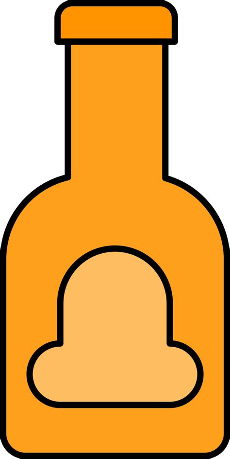 Isolated Yellow Color Bottle Icon in Flat Style. 24194740 Vector Art at Vecteezy