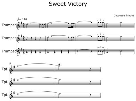 Sweet Victory - Sheet music for Trumpet