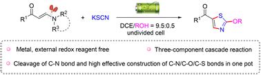 An electrochemical-enabled cascaded cyclization of enaminones with ...