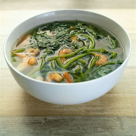 Vietnamese Sweet Potato / Yam Leaves Soup with Dried Shrimp (Canh Rau Khoai Lang Nấu Tôm Khô ...