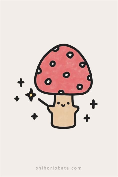 Dễ thương mushroom drawing cute Bức tranh nấm ấm lòng