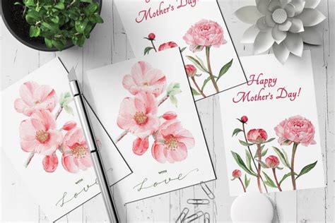 Printable Mother's day card, watercolor cards, (1925963)