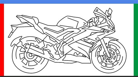 How to draw R15 Bike step by step for beginners - YouTube