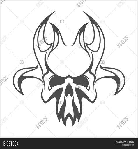 Skull Demon Evil Vector & Photo (Free Trial) | Bigstock