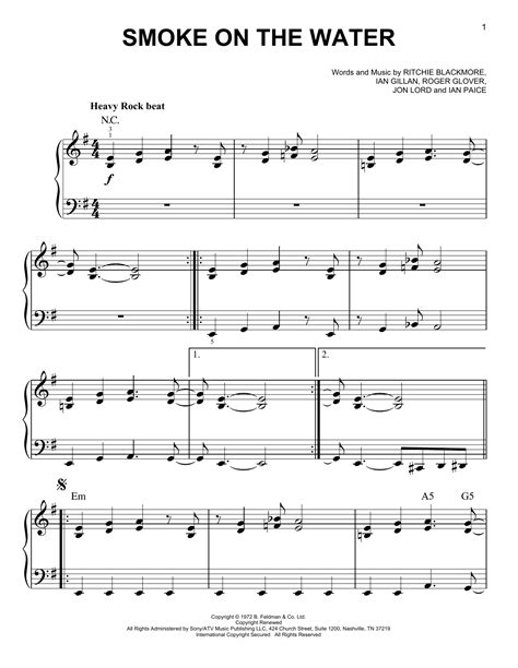 Smoke On The Water | Sheet Music Direct