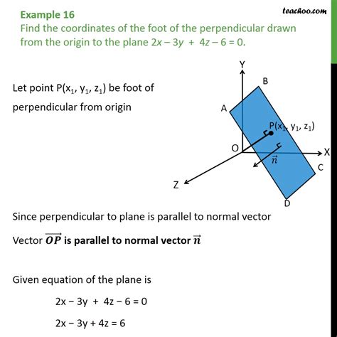 Example 16 - Find coordinates of foot of perpendicular from