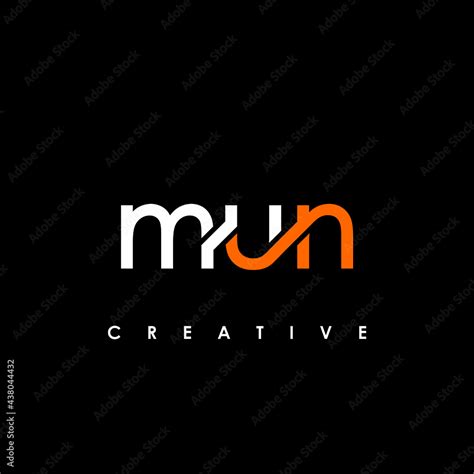 MUN Letter Initial Logo Design Template Vector Illustration Stock ...