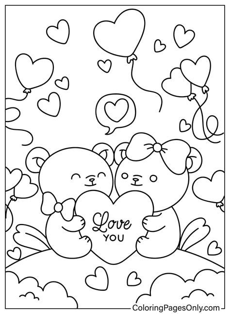 Valentines Day Coloring Page - Free Printable Coloring Pages