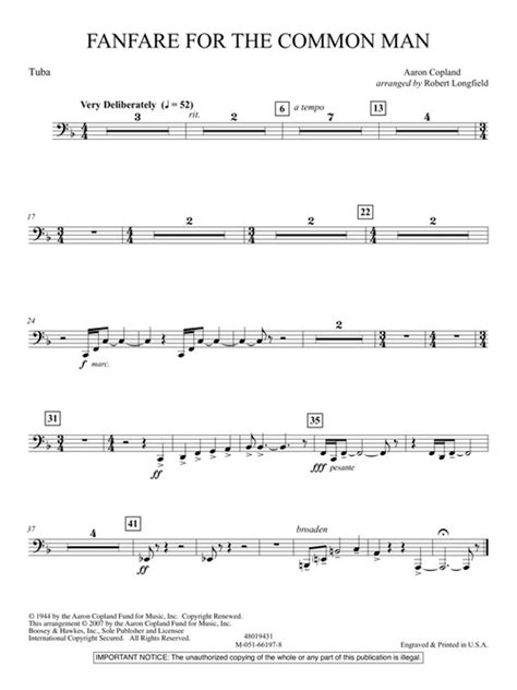 Fanfare For The Common Man Sheet Music by Robert Longfield (SKU ...