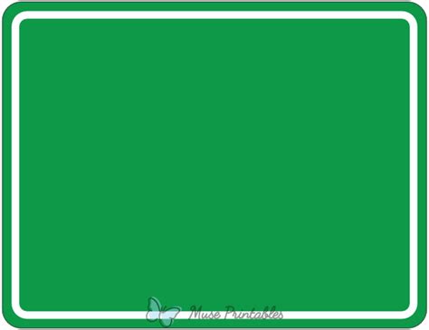 Printable Blank Highway Sign