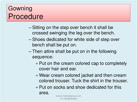 Gowning procedure for Pharma Manufacturing Area