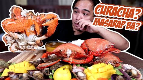 CURACHA CRAB MUKBANG (WITH ALAVAR SAUCE): Spanner Crab and Scallops from Crabwins - YouTube