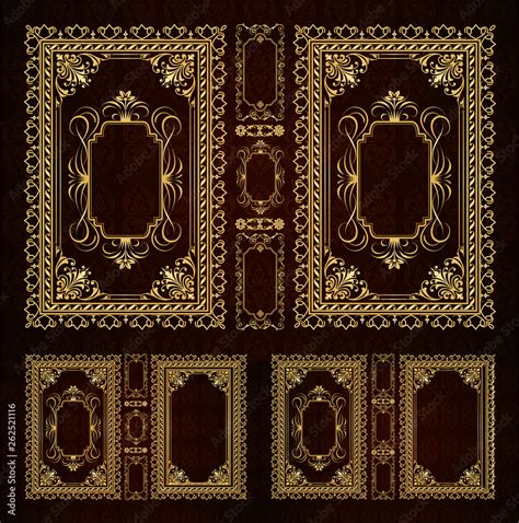 Vector classical book cover. Decorative vintage frame or border to be ...