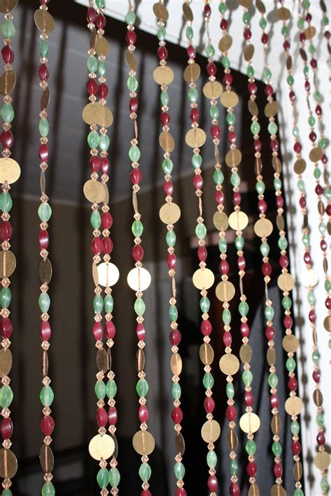 Vintage Beaded Doorway Curtain 1960s Hippy Boho