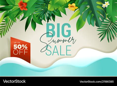 Summer sale banner design template Royalty Free Vector Image